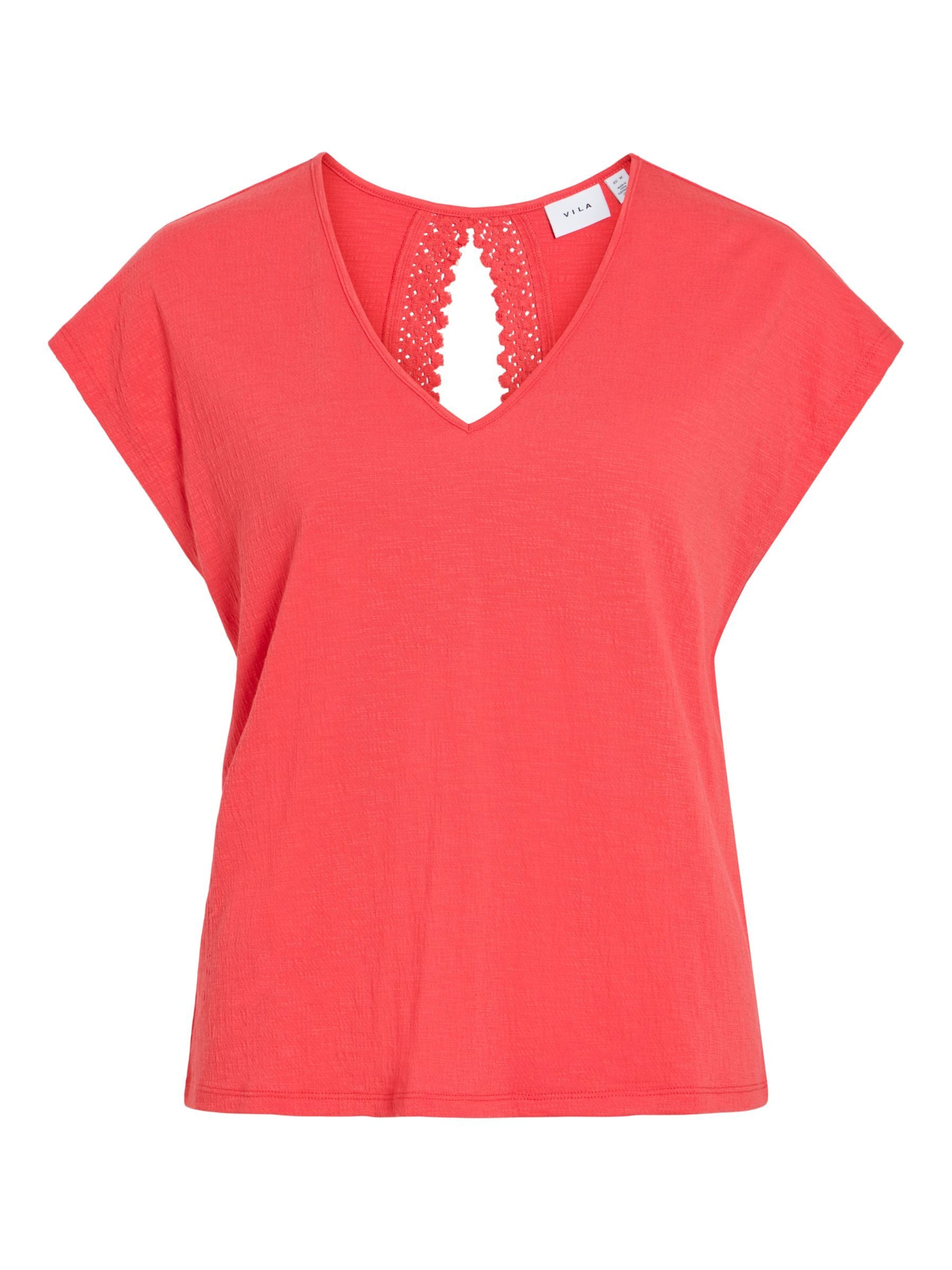 VILA Shirt 'VISyma' in Rood: voorkant