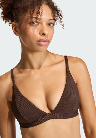 ADIDAS SPORTSWEAR - Triángulo Top de bikini deportivo 'Iconisea' en marrón: frente
