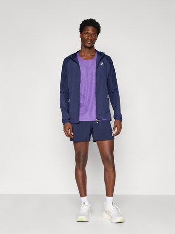ASICS Sportjacke 'ROAD PACKABLE' in Blau