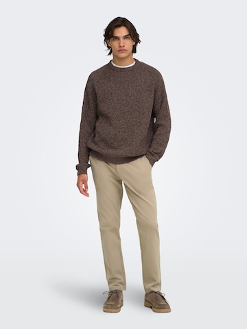 Only & Sons Regular Chino Pants 'SWEFT ' in Brown