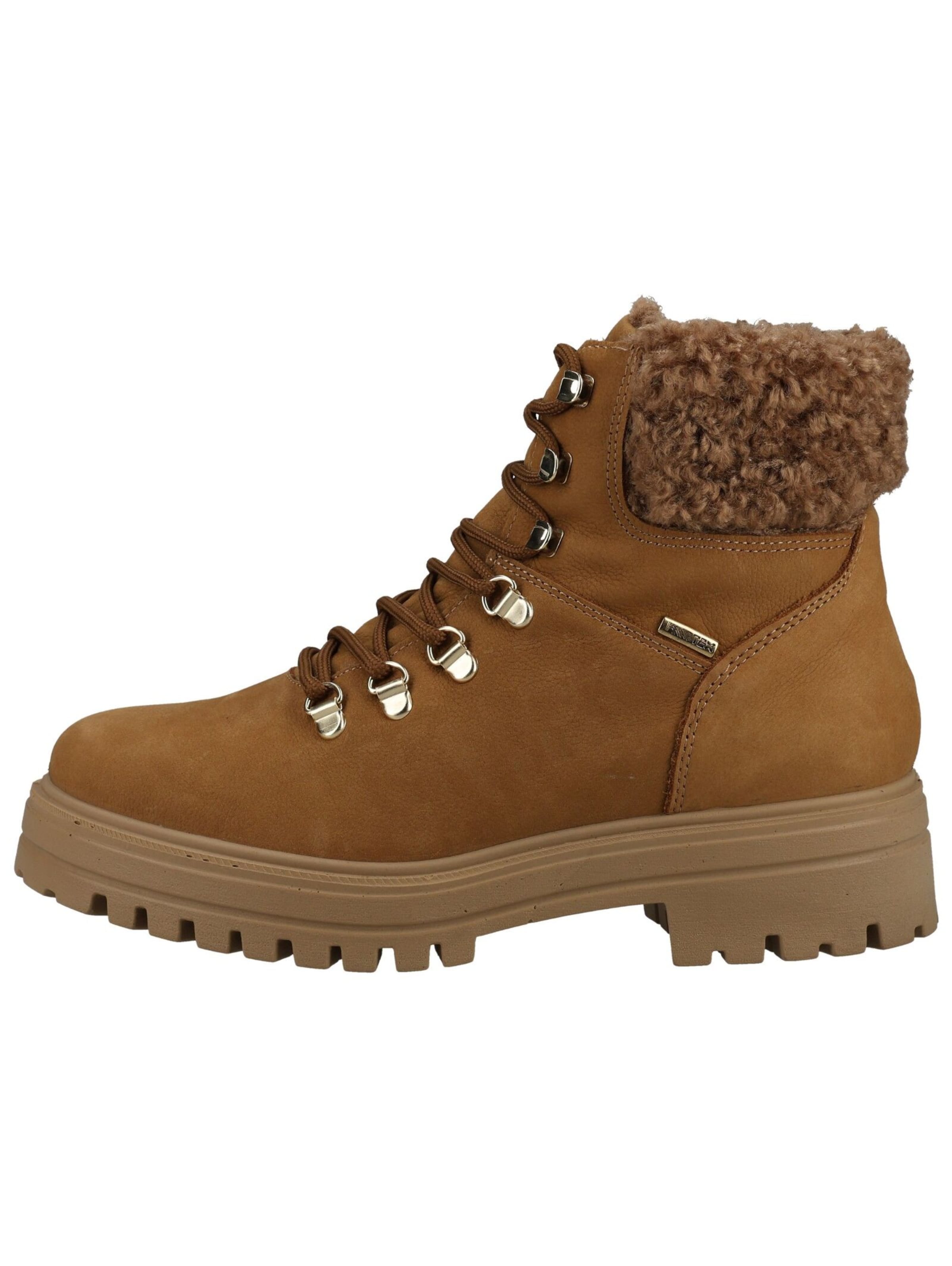 Bottines à lacets IMAC en marron : sur le côté