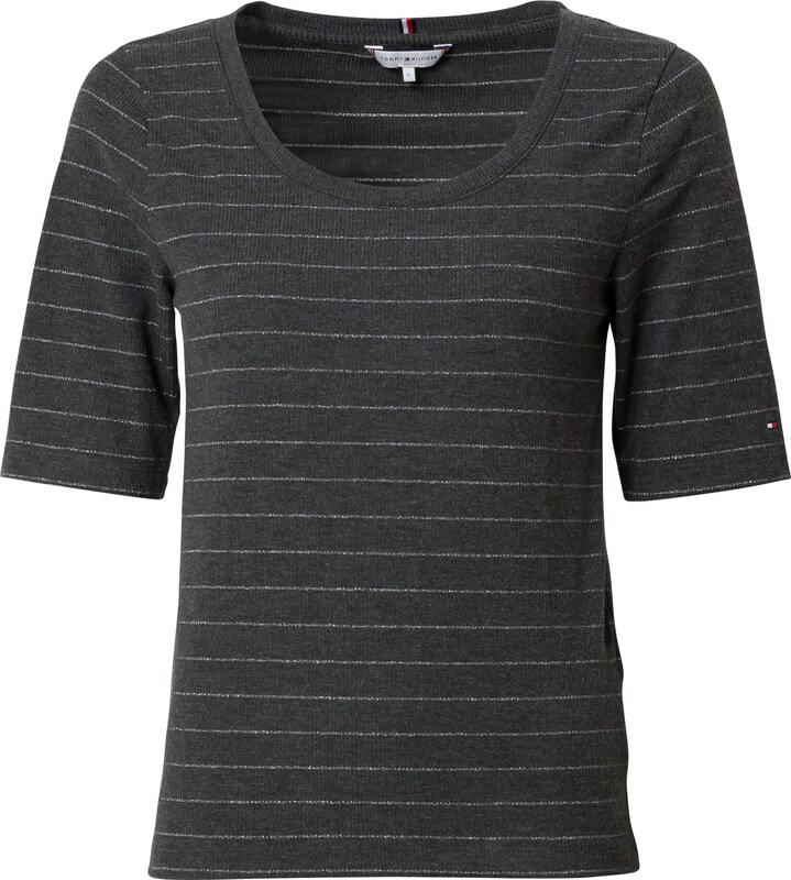 TOMMY HILFIGER Shirt in Anthrazit Silbergrau TOMMY HILFIGER Shirt in Anthrazit Silbergrau