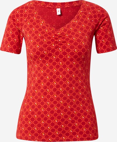 Blutsgeschwister T-Shirt in senf / rot / rostrot, Produktansicht
