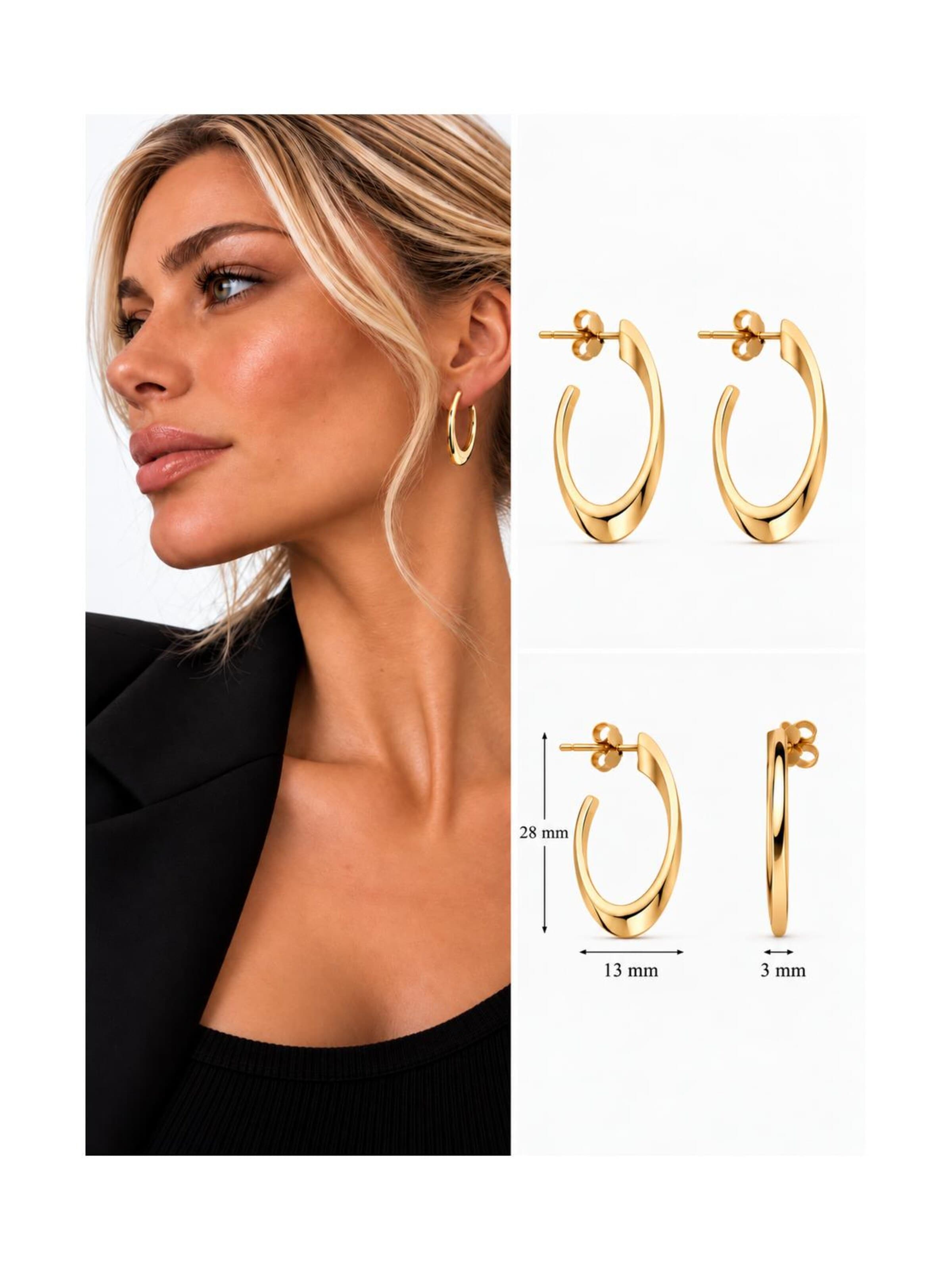 CHIVAL Earrings 'Sculpture' in Gold