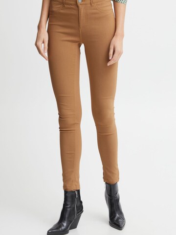 b.young Slimfit Broek 'Elva Dixi' in Bruin: voorkant