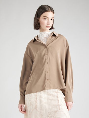 PIECES Blouse 'FRANAN' in Brown: front