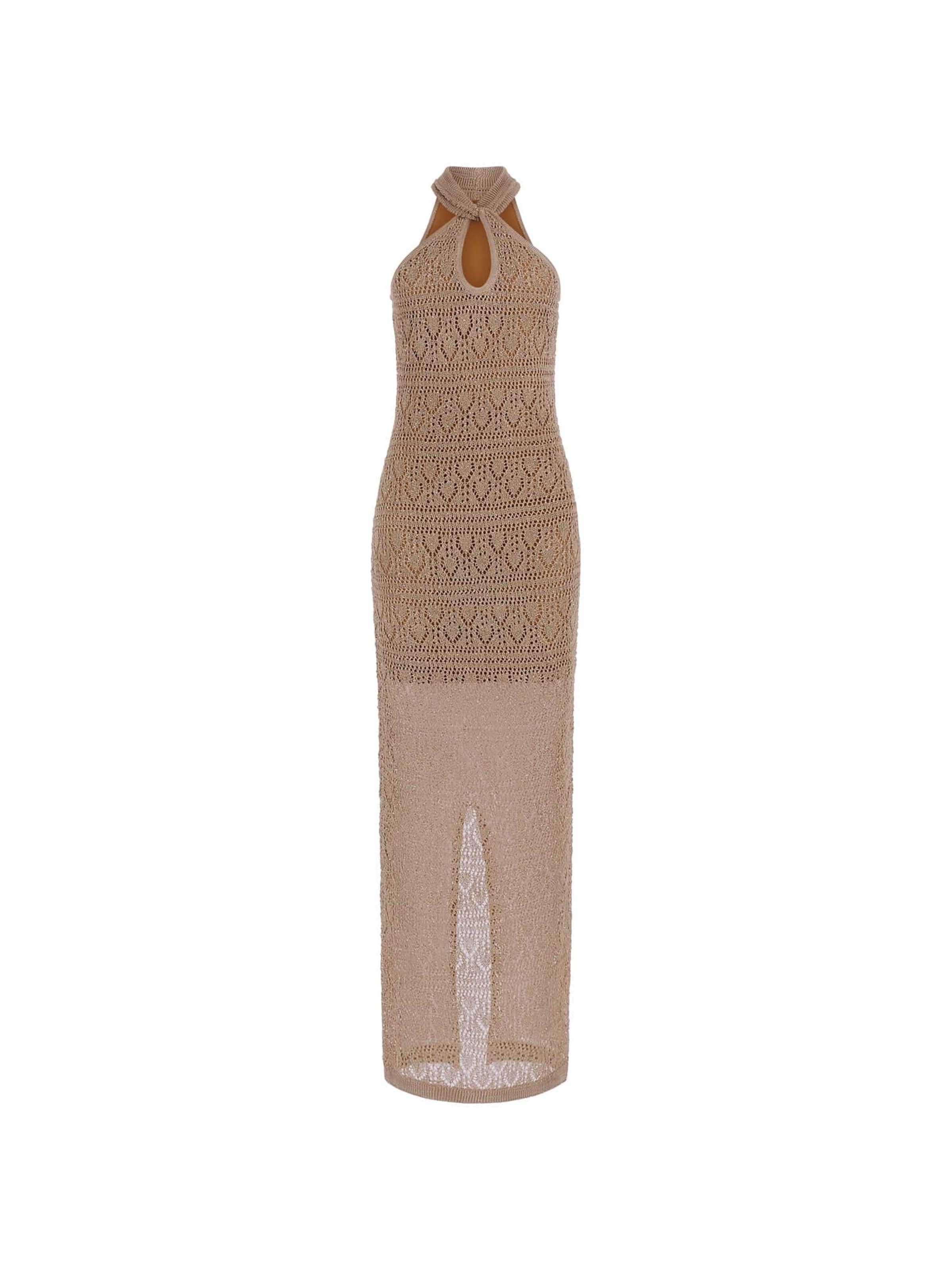 GUESS Knitted dress 'CYNTHIA' in Brown: front