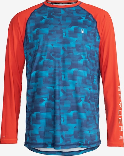 Spyder Functioneel shirt in de kleur Navy / Oranje / Wit, Productweergave