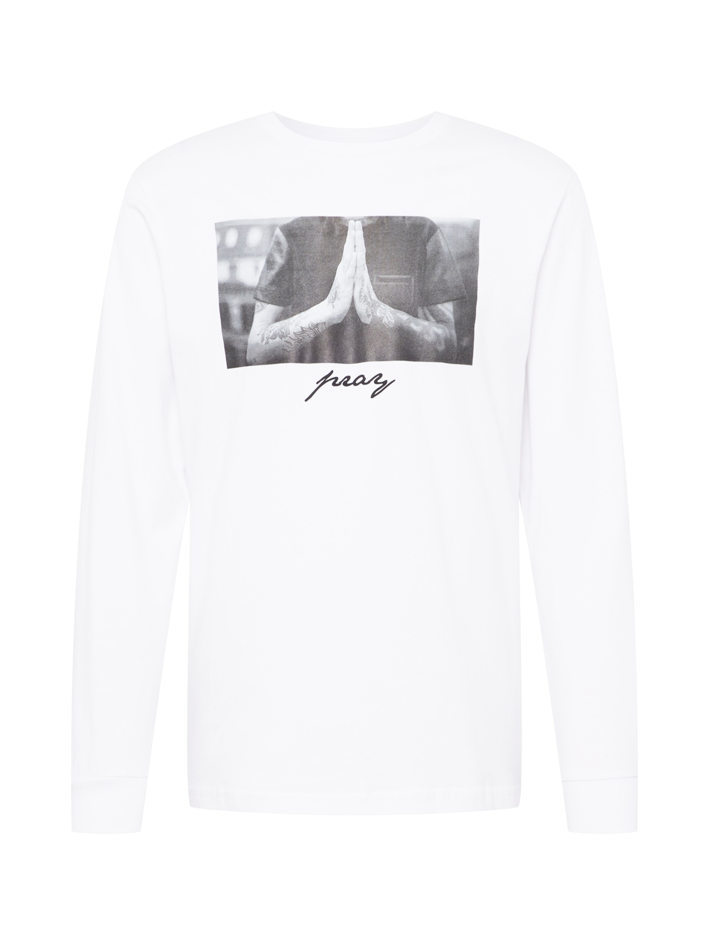 T-Shirt 'Pray' Mister Tee en blanc : devant