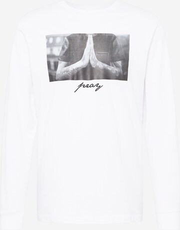 T-Shirt 'Pray' Mister Tee en blanc : devant