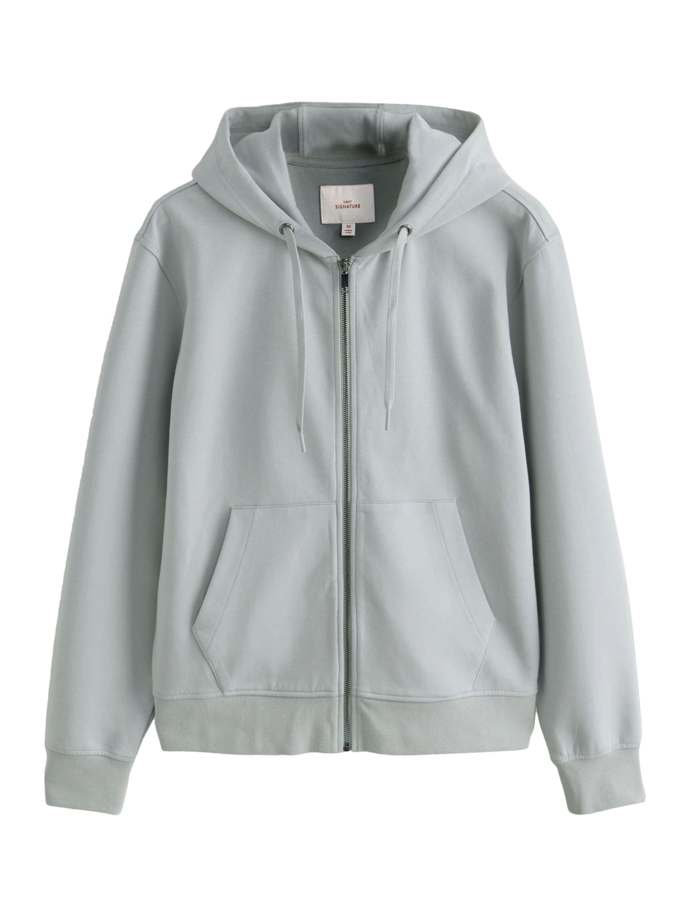 Next Zip-Up Hoodie in Grey: front