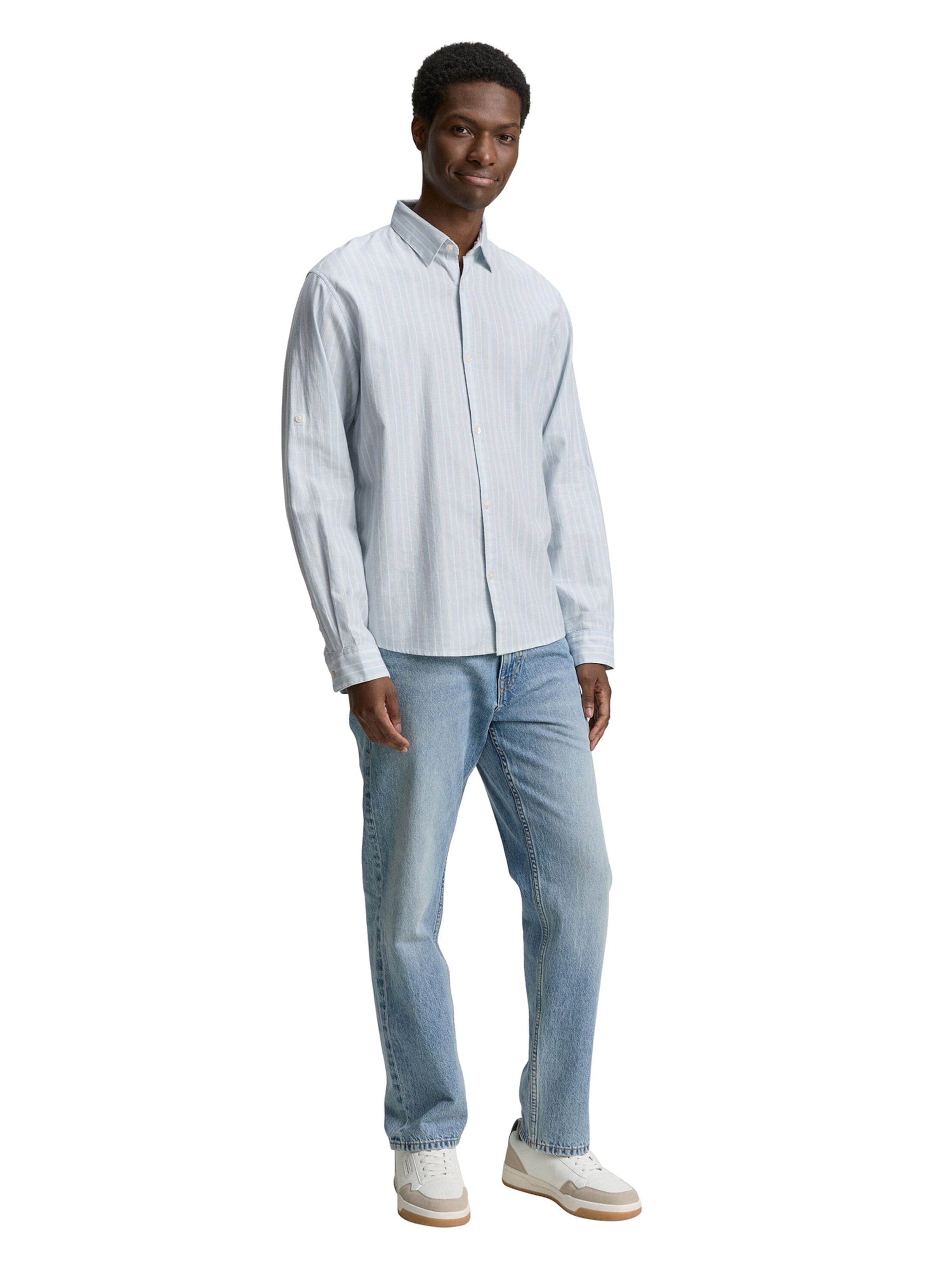 TOM TAILOR DENIM Comfort fit Overhemd in Blauw