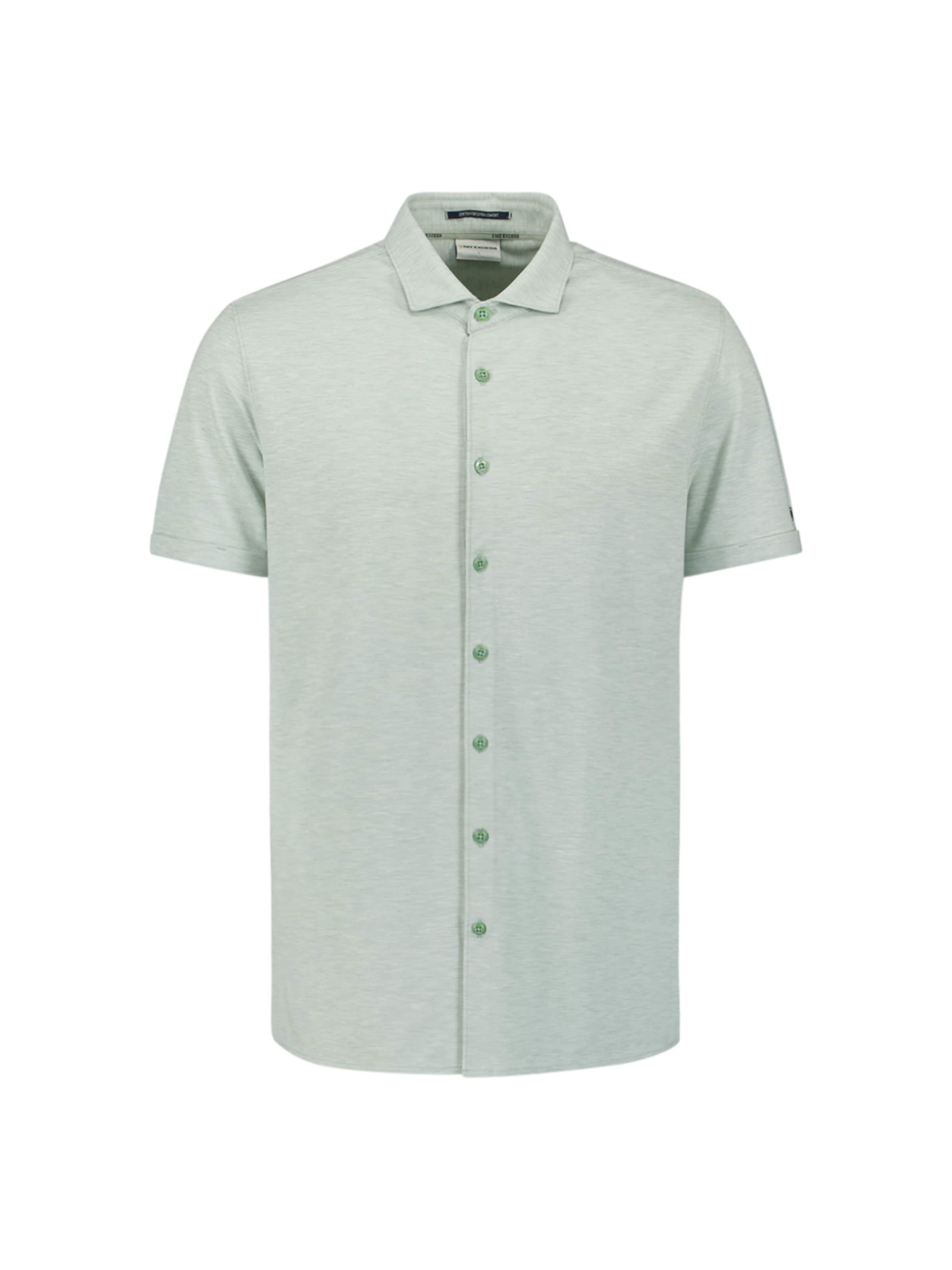 No Excess Slim fit Button Up Shirt in Green: front