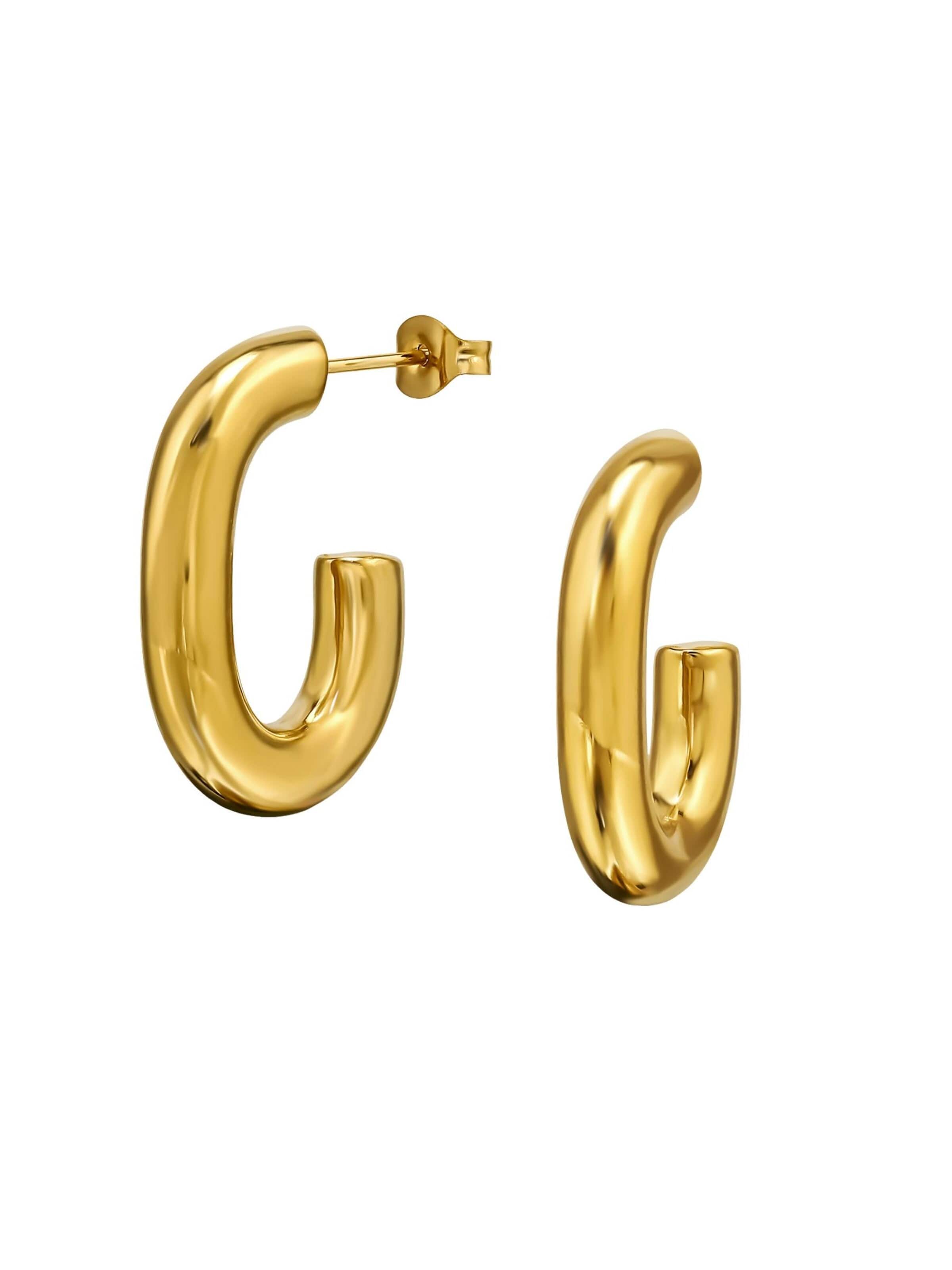Maxte Earrings in Gold: front