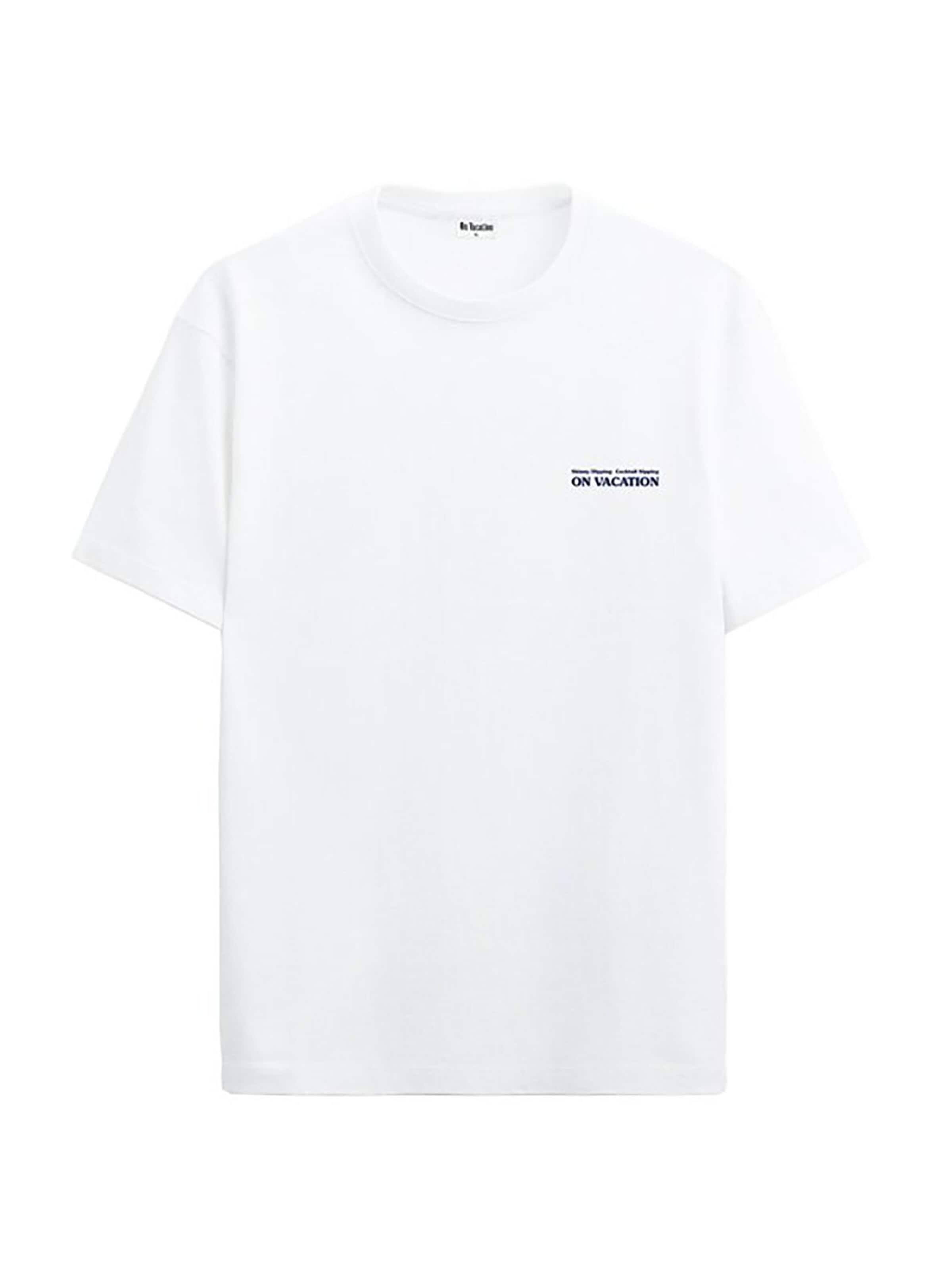 On Vacation Shirt 'Skinny Dippin Cocktail Sippin' in White: front