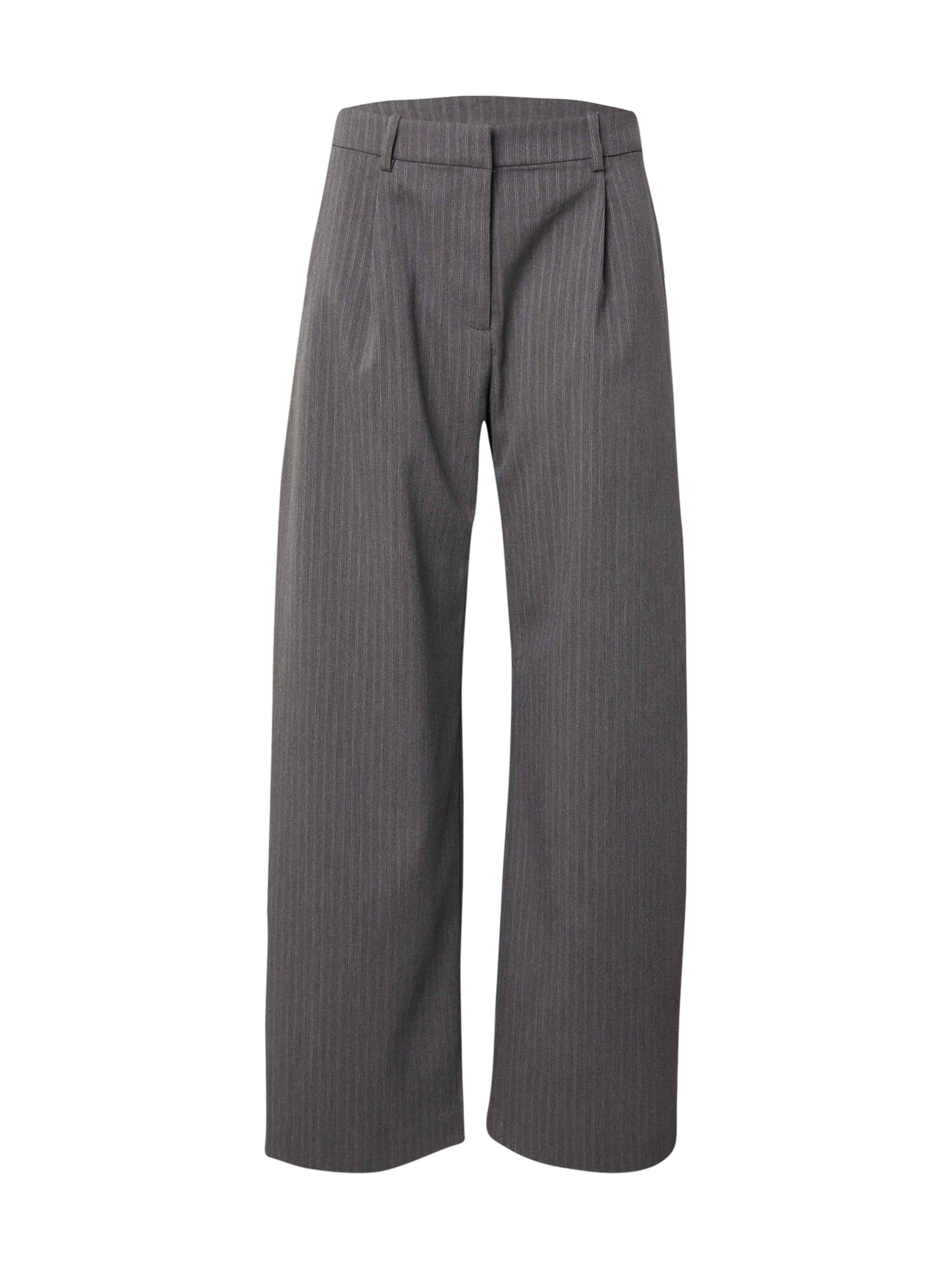 Wide Leg Pantalon à pince 'Dara' WEEKDAY en gris : devant