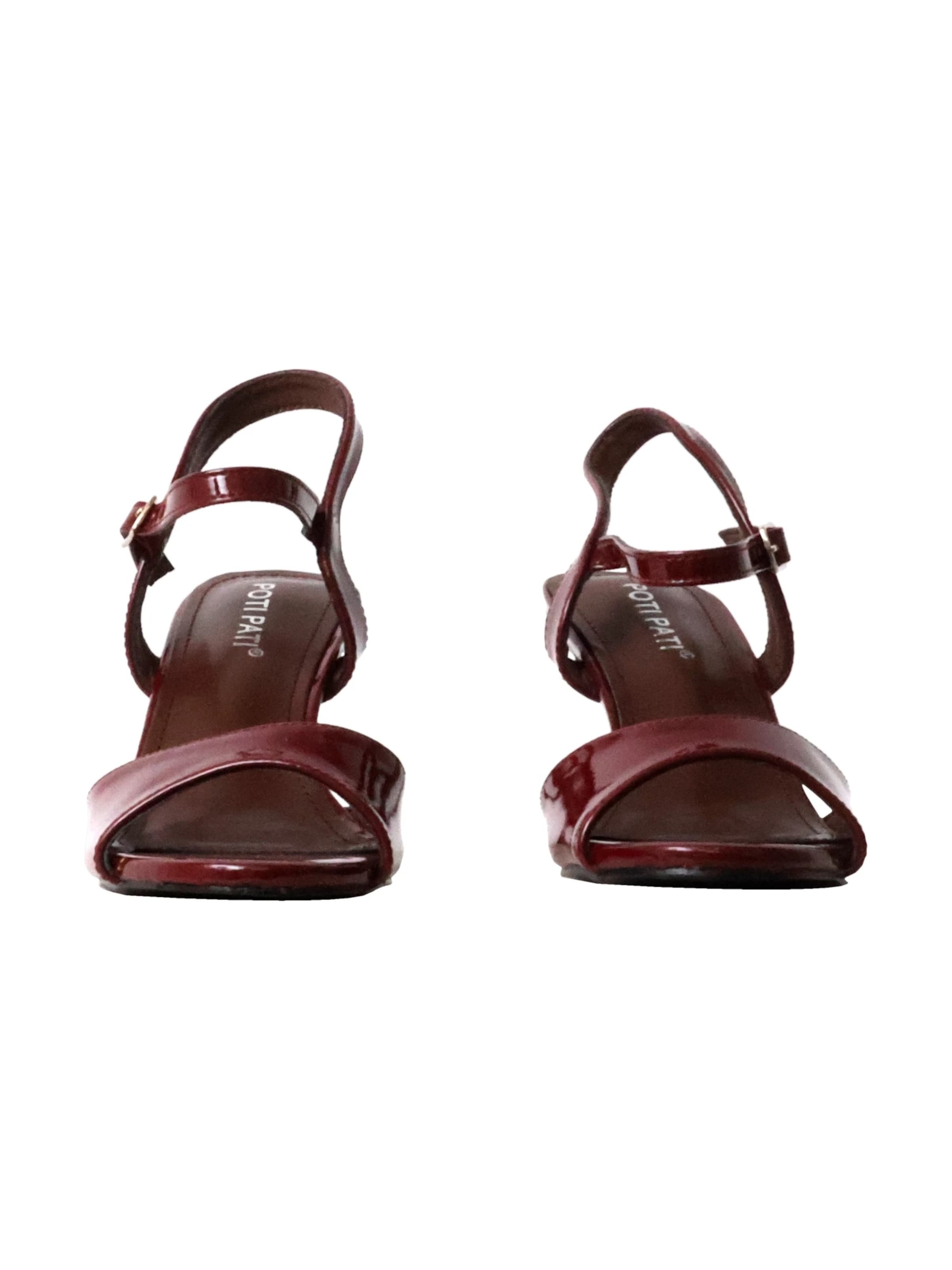 POTI PATI Sandale 'Supermodische Sandalen mit Absatz'‌‌‌‌‌‌‌ in Rot