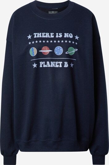 Daisy Street Sweat-shirt 'ANTONIA' en bleu marine / gris clair / mélange de couleurs, Vue avec produit