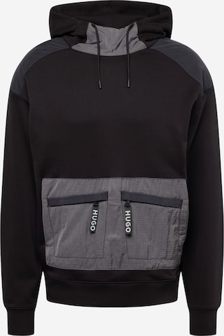 HUGOSweater majica 'Dacacia' - crna boja: prednji dio