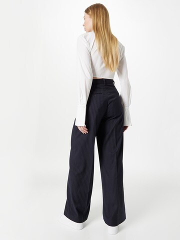 CATWALK JUNKIE Wide leg Pleat-Front Pants 'ZOEY' in Blue