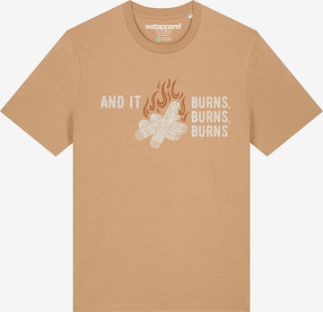 T-Shirt 'And It Burns' Watapparel en beige : devant