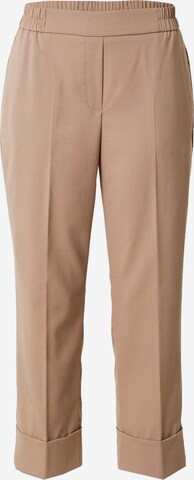 ESPRIT Regular Trousers with creases in Brown: front