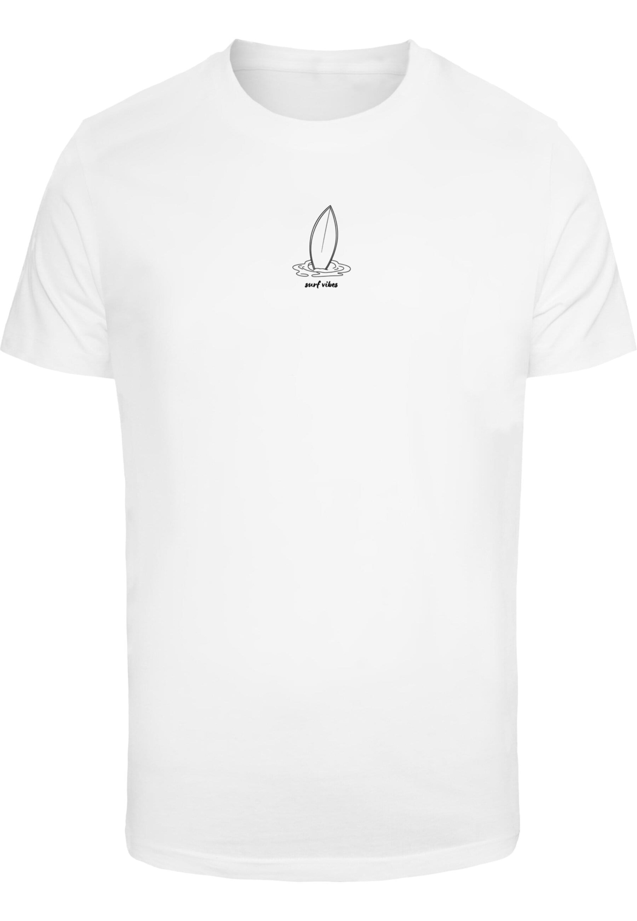 Merchcode Shirt 'Summer - Surf Vibes' in Wit: voorkant