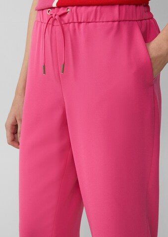 s.Oliver BLACK LABEL Tapered Trousers in Pink