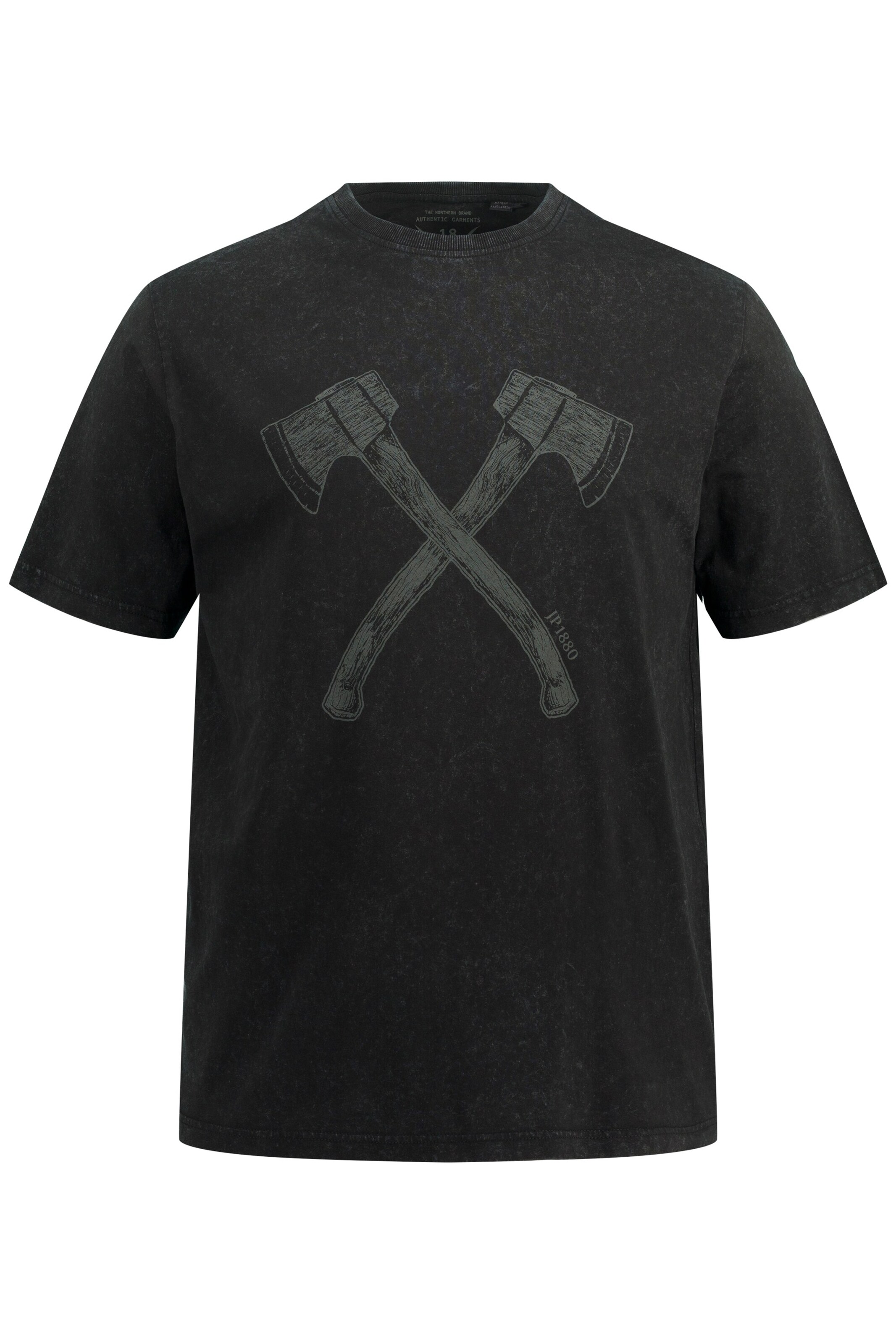 T-Shirt JP1880 en noir : devant