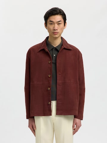 SELECTED Between-Season Jacket 'SLHRORY' in Brown: front