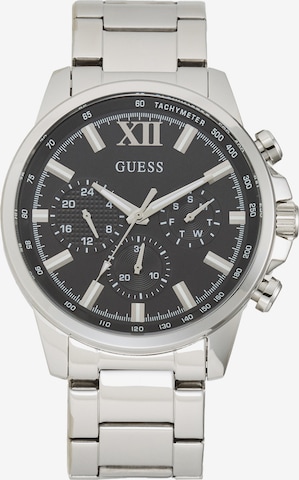 GUESS Аналоговые часы 'Walker' в Серебристый: спереди