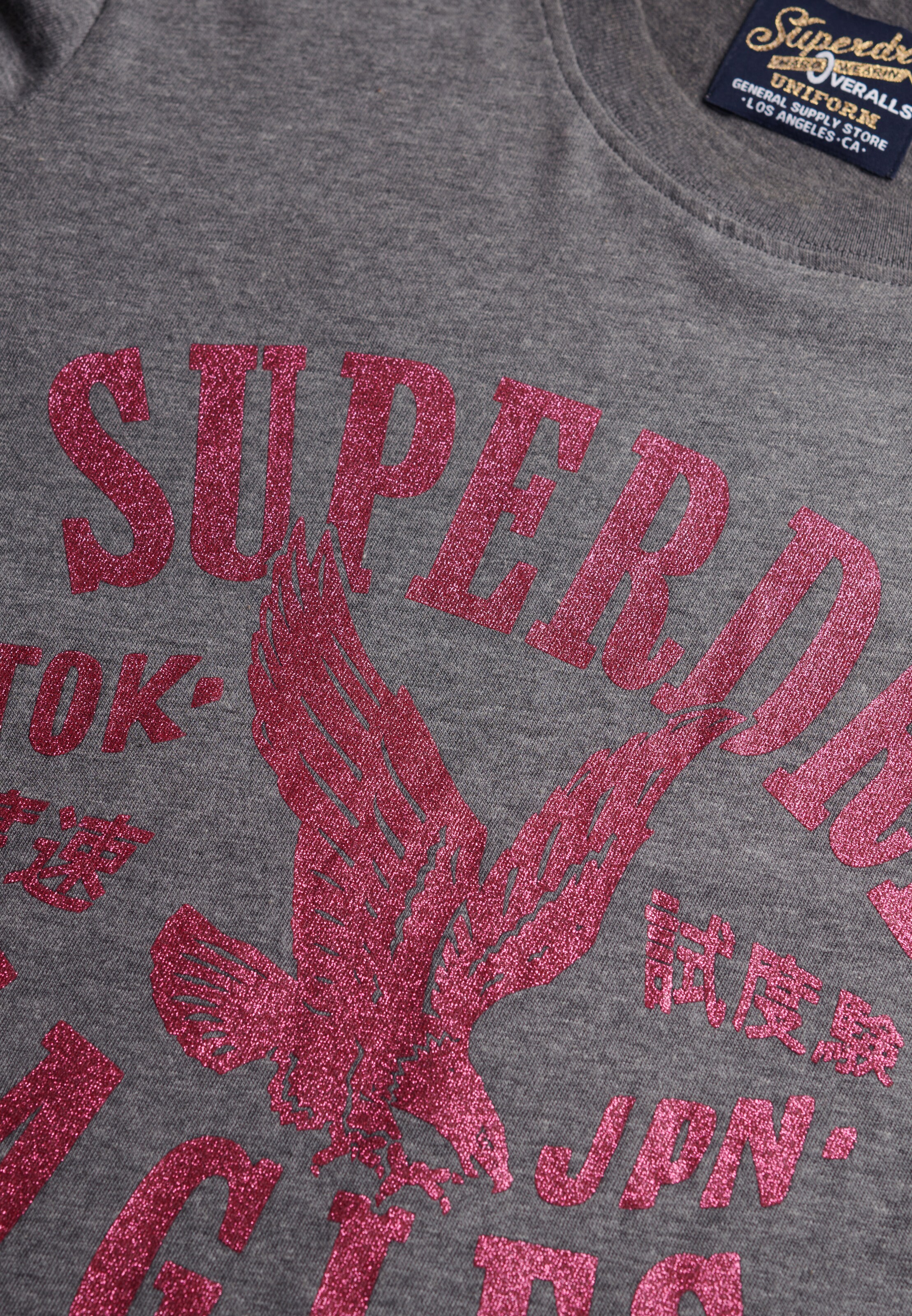 T-shirt 'Varsity' Superdry en gris