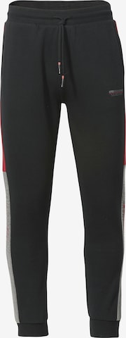 KOROSHI Regular Trousers in Black: front