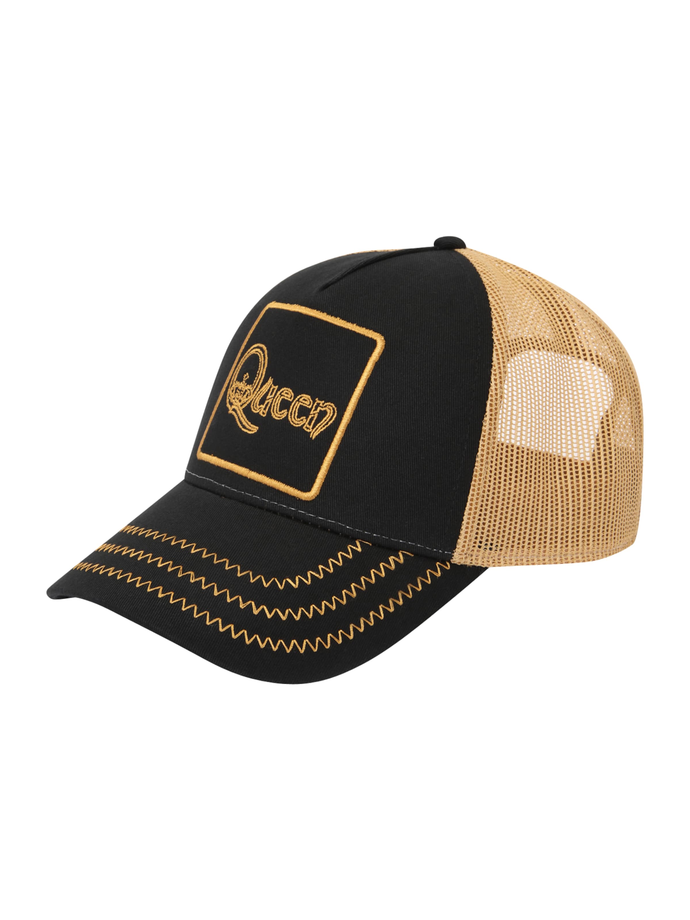 AMPLIFIED Czapka z daszkiem 'Queen' w kolorze czarny: przód