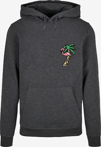 Mister Tee Sweatshirt 'Flamingo' in Grijs: voorkant