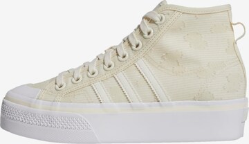 ADIDAS ORIGINALS Hög sneaker 'Nizza Platform Mid' i beige: framsida