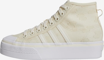 ADIDAS ORIGINALS Σνίκερ ψηλό 'Nizza Platform Mid' σε μπεζ: μπροστά