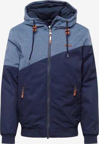 Ragwear Winter Jacket 'Wings' in Blue: front