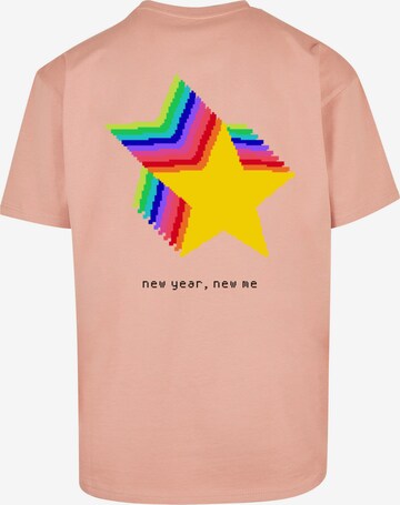 T-Shirt 'SIlvester Party Happy People Only' F4NT4STIC en rose