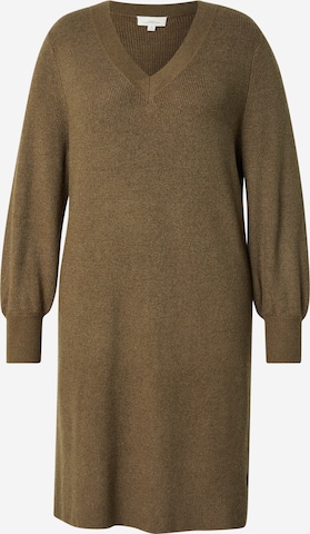 ONLY Carmakoma Strikkjole 'CARKATIA' i brun: forside