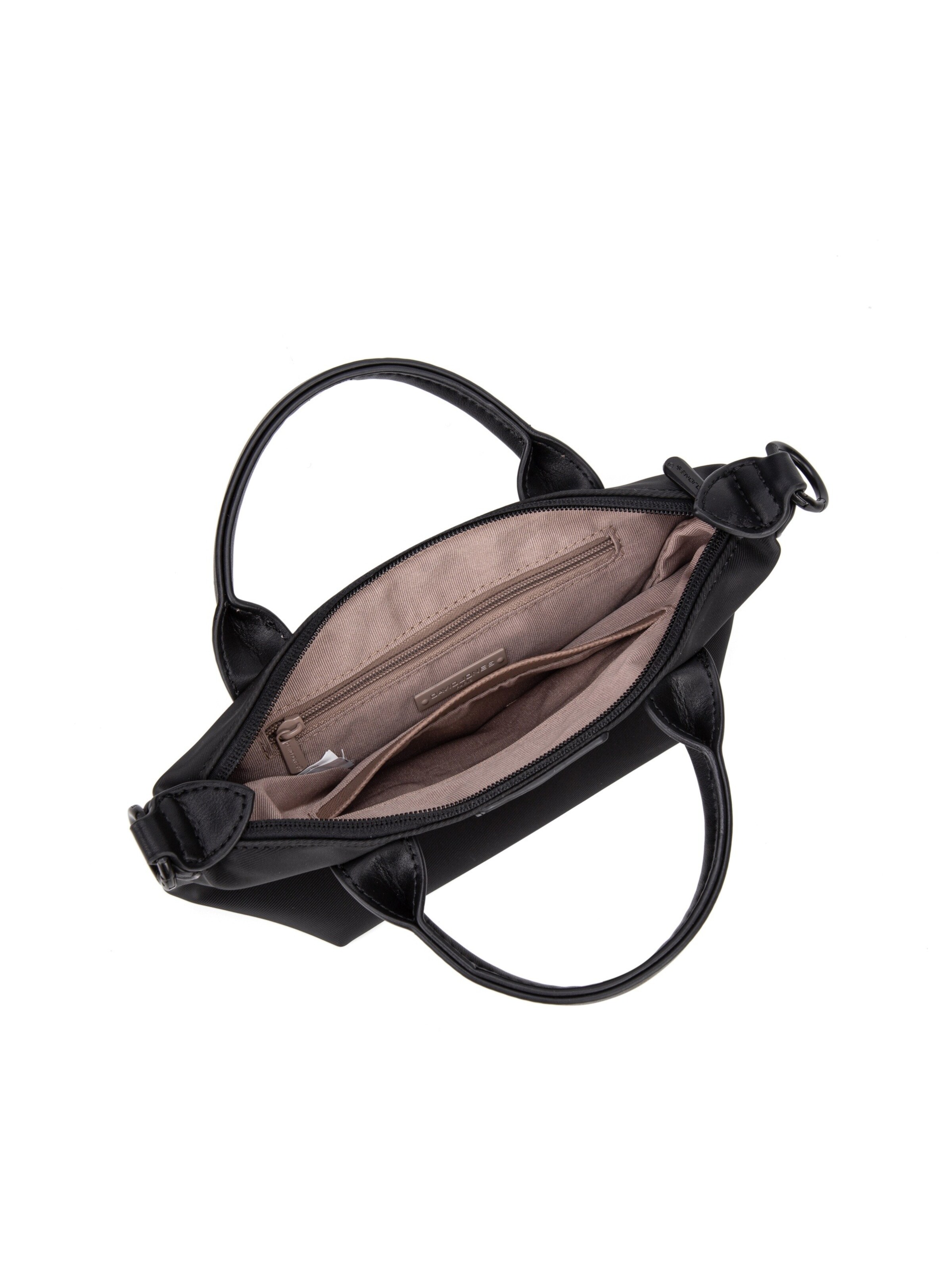 Borsa a mano 'Mini Borsa a Mano David Jones Doppi Manici Zip' di David Jones in nero