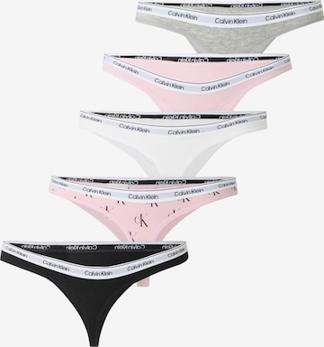 Calvin Klein Underwear String bugyik - szürke: elől