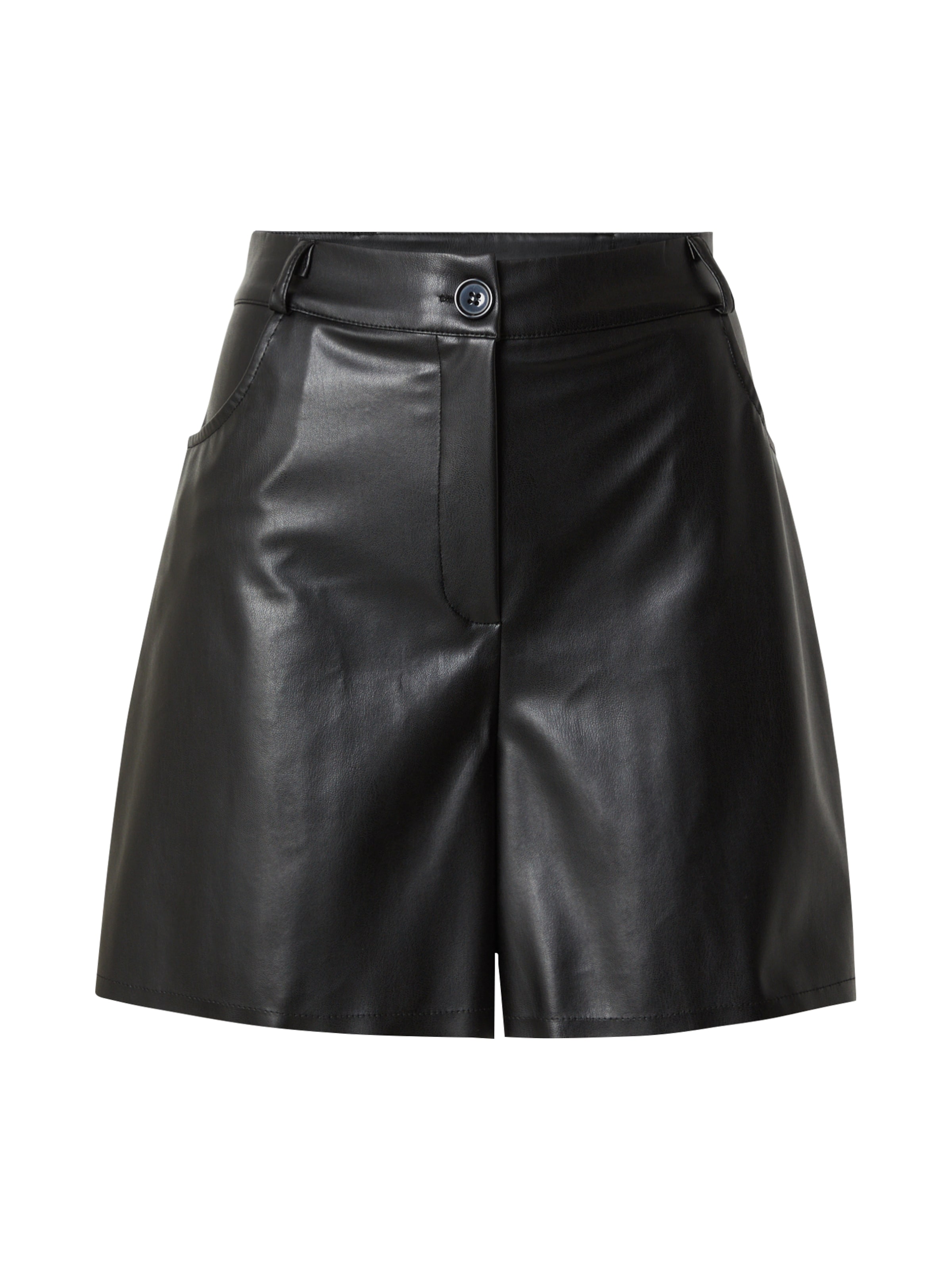 TrendyolLoosefit Hlače - crna boja: prednji dio