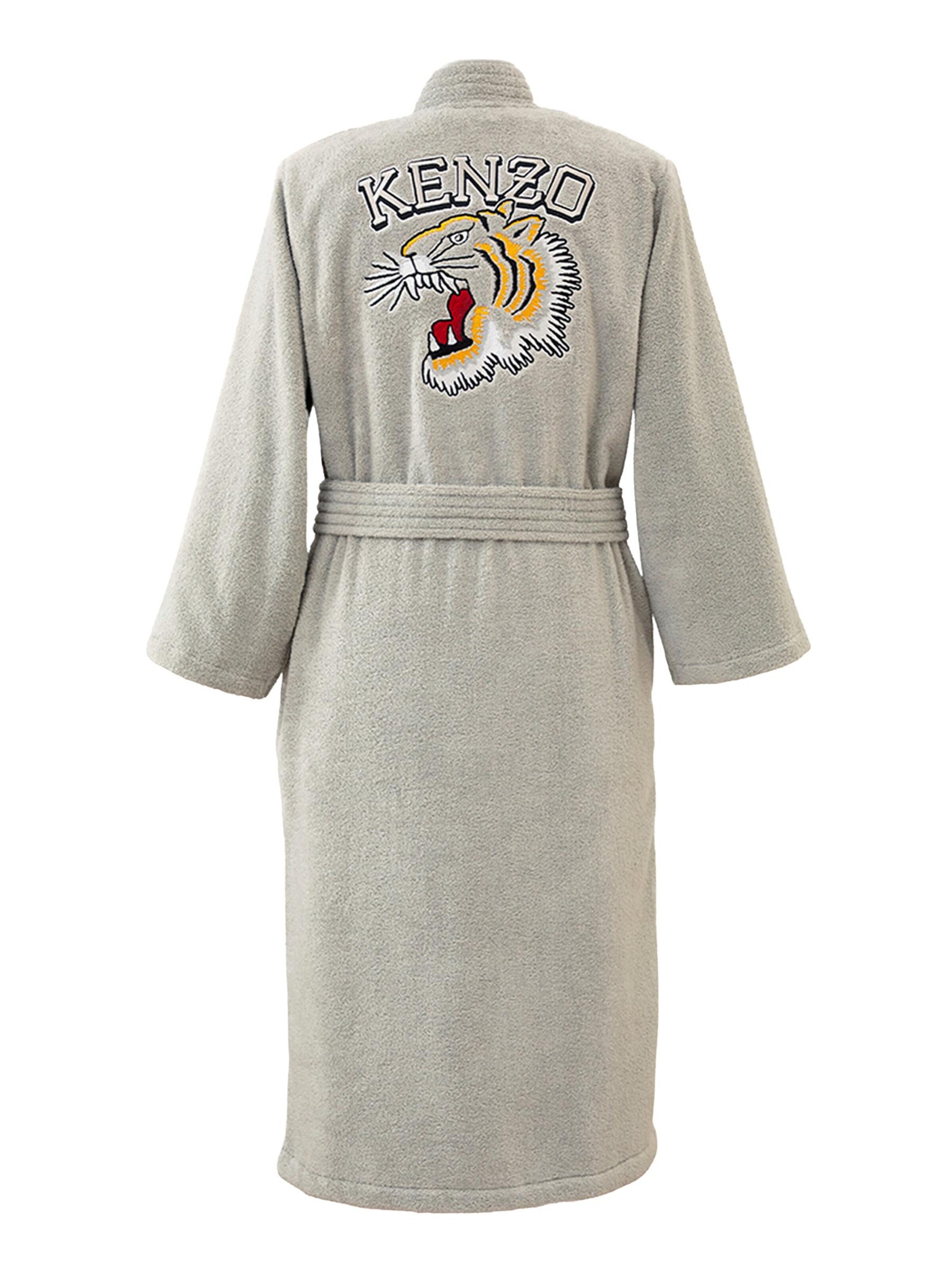 KENZO Long Bathrobe 'KVTIGER' in Grey