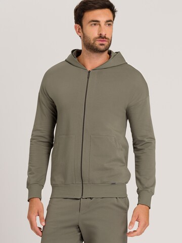 Hanro Zip-Up Hoodie in Green: front