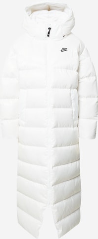 Nike Sportswear Зимнее пальто в Белый: спереди