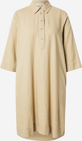 s.Oliver - Vestido camisero en beige: frente