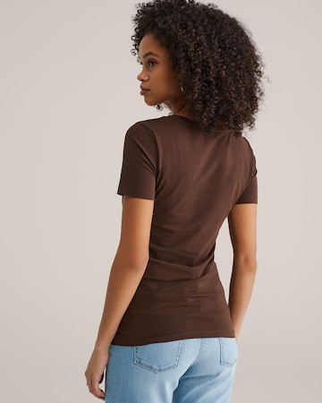 WE Fashion Μπλουζάκι σε καφέ
