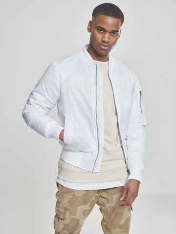 Veste mi-saison Urban Classics en blanc : devant