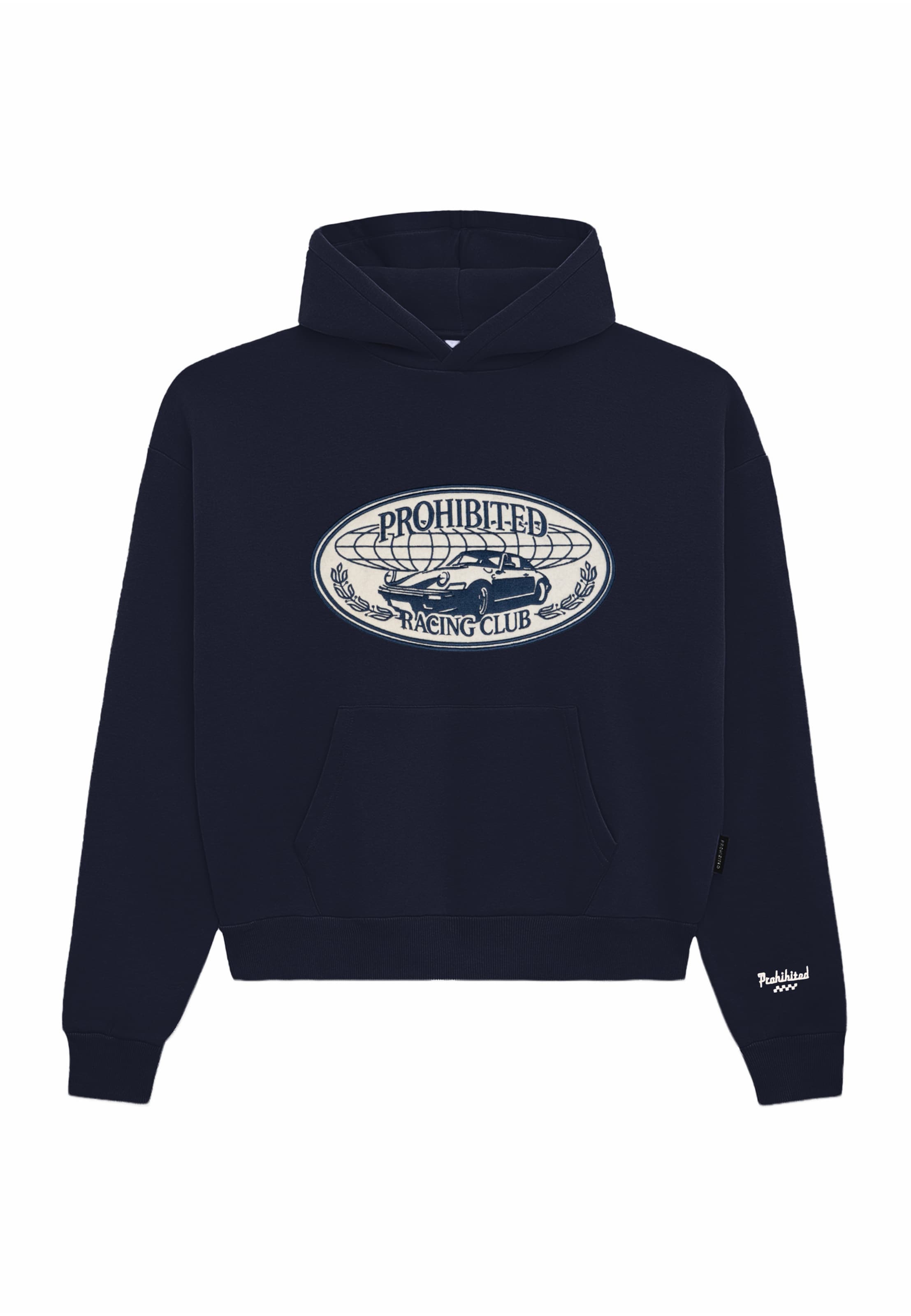 Sweat-shirt Prohibited en bleu : devant